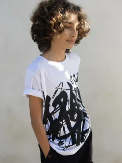 GATE Bawełniana koszulka z nadrukiem|Dzieci Chłopcy·Koszulki