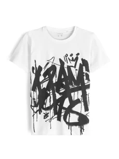 GATE Bawełniana koszulka z nadrukiem|Dzieci Chłopcy·Koszulki