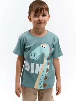 GATE Bawełniana koszulka z nadrukiem|Dzieci Chłopcy·Koszulki