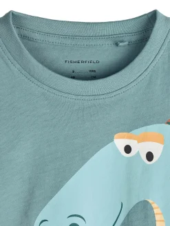 GATE Bawełniana koszulka z nadrukiem|Dzieci Chłopcy·Koszulki