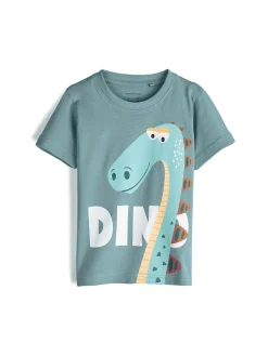 GATE Bawełniana koszulka z nadrukiem|Dzieci Chłopcy·Koszulki