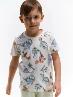 GATE Bawełniana koszulka z nadrukiem|Dzieci Chłopcy·Koszulki