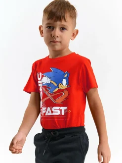 GATE Bawełniana koszulka z nadrukiem|Dzieci Chłopcy·Koszulki