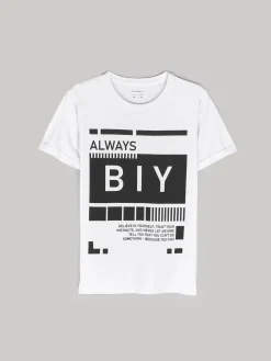 GATE Bawełniana koszulka z nadrukiem|Dzieci Chłopcy·Koszulki