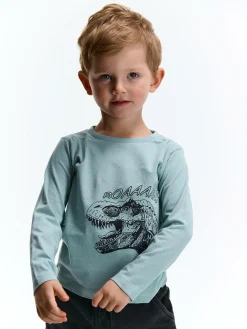 GATE Bawełniana koszulka z nadrukiem|Dzieci Chłopcy·Koszulki