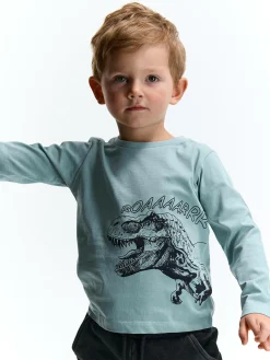 GATE Bawełniana koszulka z nadrukiem|Dzieci Chłopcy·Koszulki