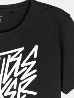 GATE Bawełniana koszulka z nadrukiem|Dzieci Chłopcy·Koszulki