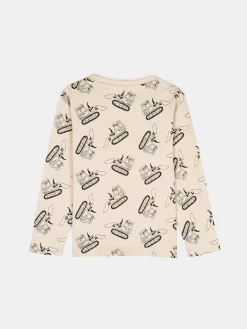 GATE Bawełniana koszulka z nadrukiem|Dzieci Chłopcy·Koszulki