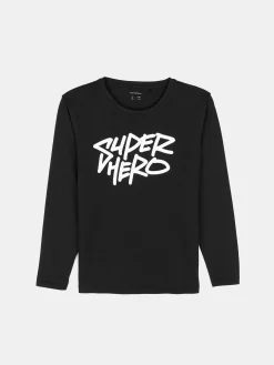 GATE Bawełniana koszulka z nadrukiem|Dzieci Chłopcy·Koszulki