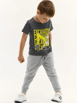 GATE Bawełniana koszulka z nadrukiem|Dzieci Chłopcy·Koszulki