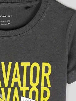 GATE Bawełniana koszulka z nadrukiem|Dzieci Chłopcy·Koszulki