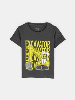 GATE Bawełniana koszulka z nadrukiem|Dzieci Chłopcy·Koszulki