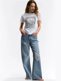 GATE Bawełniana koszulka z nadrukiem| Koszulki I Topy·Koszulki|Koszulki I Topy·Koszulki Z Nadrukiem