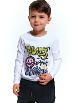 GATE Bawełniana koszulka z nadrukiem|Dzieci Chłopcy·Koszulki