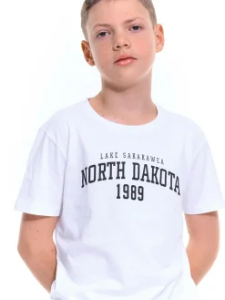 GATE Bawełniana koszulka z nadrukiem|Dzieci Chłopcy·Koszulki