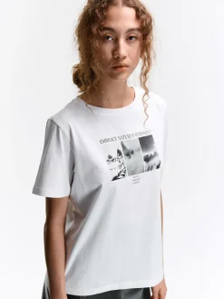 GATE Bawełniana koszulka z nadrukiem| Koszulki I Topy·Koszulki|Koszulki I Topy·Koszulki Z Nadrukiem