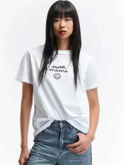 GATE Bawełniana koszulka z nadrukiem| Koszulki I Topy·Koszulki|Koszulki I Topy·Koszulki Z Nadrukiem