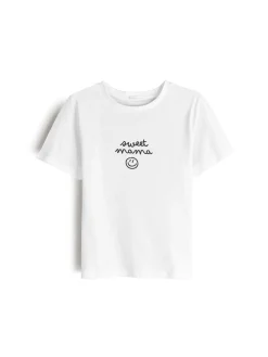 GATE Bawełniana koszulka z nadrukiem| Koszulki I Topy·Koszulki|Koszulki I Topy·Koszulki Z Nadrukiem