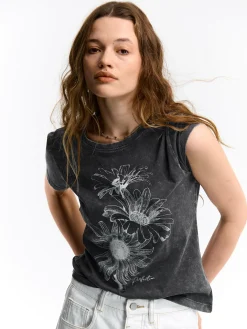 GATE Bawełniana koszulka z nadrukiem| Koszulki I Topy·Koszulki|Koszulki I Topy·Koszulki Z Nadrukiem