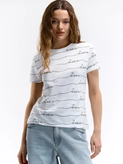 GATE Bawełniana koszulka z nadrukiem| Koszulki I Topy·Koszulki|Koszulki I Topy·Koszulki Z Nadrukiem