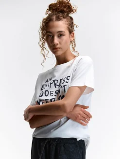 GATE Bawełniana koszulka z nadrukiem| Koszulki I Topy·Koszulki|Koszulki I Topy·Koszulki Z Nadrukiem