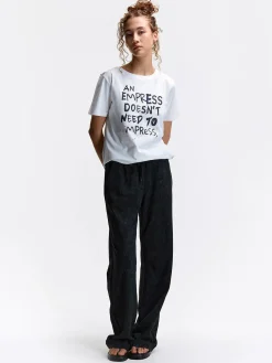 GATE Bawełniana koszulka z nadrukiem| Koszulki I Topy·Koszulki|Koszulki I Topy·Koszulki Z Nadrukiem