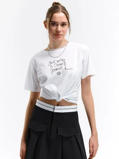 GATE Bawełniana koszulka z nadrukiem| Koszulki I Topy·Koszulki|Koszulki I Topy·Koszulki Z Nadrukiem