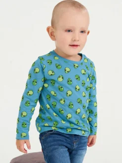 GATE Bawełniana koszulka z nadrukiem kosmitów|Dzieci Chłopcy·Ostatnie Sztuki - Chłopcy|Chłopcy·Koszulki