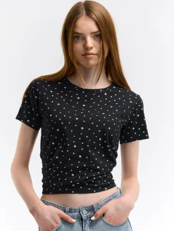 GATE Bawełniana koszulka z nadrukiem| Koszulki I Topy·Koszulki|Koszulki I Topy·Koszulki Z Nadrukiem