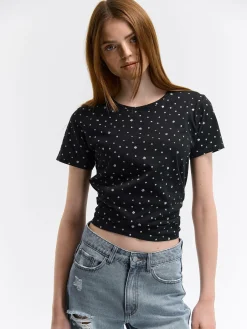 GATE Bawełniana koszulka z nadrukiem| Koszulki I Topy·Koszulki|Koszulki I Topy·Koszulki Z Nadrukiem