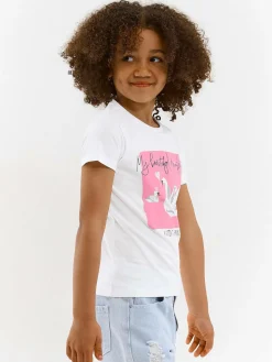 GATE Bawełniana koszulka z nadrukiem|Dzieci Baby|Dziewczynki·Koszulki I Topy