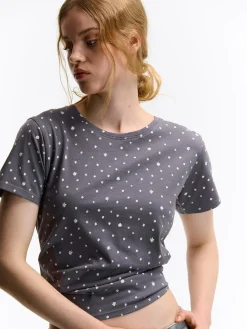 GATE Bawełniana koszulka z nadrukiem| Koszulki I Topy·Koszulki|Koszulki I Topy·Koszulki Z Nadrukiem