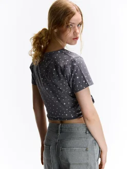 GATE Bawełniana koszulka z nadrukiem| Koszulki I Topy·Koszulki|Koszulki I Topy·Koszulki Z Nadrukiem