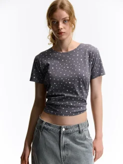 GATE Bawełniana koszulka z nadrukiem| Koszulki I Topy·Koszulki|Koszulki I Topy·Koszulki Z Nadrukiem