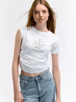 GATE Bawełniana koszulka z nadrukiem| Koszulki I Topy·Koszulki|Koszulki I Topy·Koszulki Z Nadrukiem