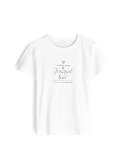 GATE Bawełniana koszulka z nadrukiem| Koszulki I Topy·Koszulki|Koszulki I Topy·Koszulki Z Nadrukiem