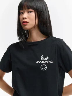 GATE Bawełniana koszulka z nadrukiem| Koszulki I Topy·Koszulki|Koszulki I Topy·Koszulki Z Nadrukiem