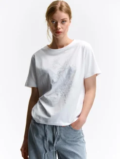 GATE Bawełniana koszulka z nadrukiem| Koszulki I Topy·Koszulki|Koszulki I Topy·Koszulki Z Nadrukiem