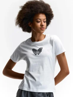 GATE Bawełniana koszulka z nadrukiem| Koszulki I Topy·Koszulki|Koszulki I Topy·Koszulki Z Nadrukiem