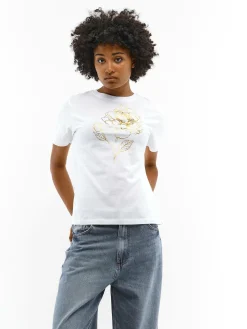 GATE Bawełniana koszulka z nadrukiem| Koszulki I Topy·Koszulki|Koszulki I Topy·Koszulki Z Nadrukiem