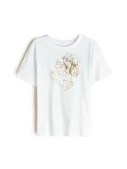 GATE Bawełniana koszulka z nadrukiem| Koszulki I Topy·Koszulki|Koszulki I Topy·Koszulki Z Nadrukiem