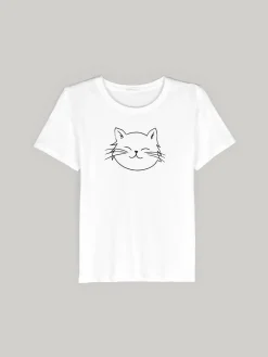 GATE Bawełniana koszulka z nadrukiem| Koszulki I Topy·Koszulki|Koszulki I Topy·Koszulki Z Nadrukiem