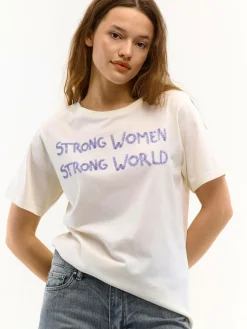 GATE Bawełniana koszulka z nadrukiem| Koszulki I Topy·Koszulki|Koszulki I Topy·Koszulki Z Nadrukiem