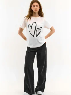 GATE Bawełniana koszulka z nadrukiem| Koszulki I Topy·Koszulki|Koszulki I Topy·Koszulki Z Nadrukiem