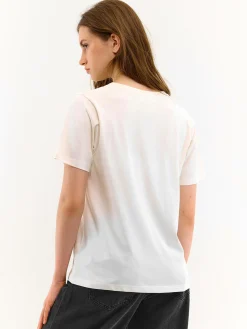 GATE Bawełniana koszulka z nadrukiem| Koszulki I Topy·Koszulki|Koszulki I Topy·Koszulki Z Nadrukiem