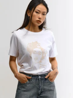 GATE Bawełniana koszulka z nadrukiem| Koszulki I Topy·Koszulki|Koszulki I Topy·Koszulki Z Nadrukiem