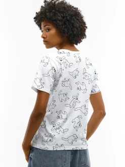 GATE Bawełniana koszulka z nadrukiem| Koszulki I Topy·Koszulki|Koszulki I Topy·Koszulki Z Nadrukiem