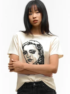 GATE Bawełniana koszulka z nadrukiem| Koszulki I Topy·Koszulki|Koszulki I Topy·Koszulki Z Nadrukiem