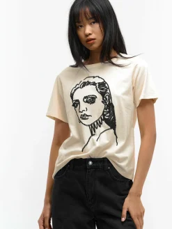 GATE Bawełniana koszulka z nadrukiem| Koszulki I Topy·Koszulki|Koszulki I Topy·Koszulki Z Nadrukiem