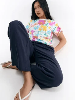 GATE Bawełniana koszulka z nadrukiem| Koszulki I Topy·Koszulki